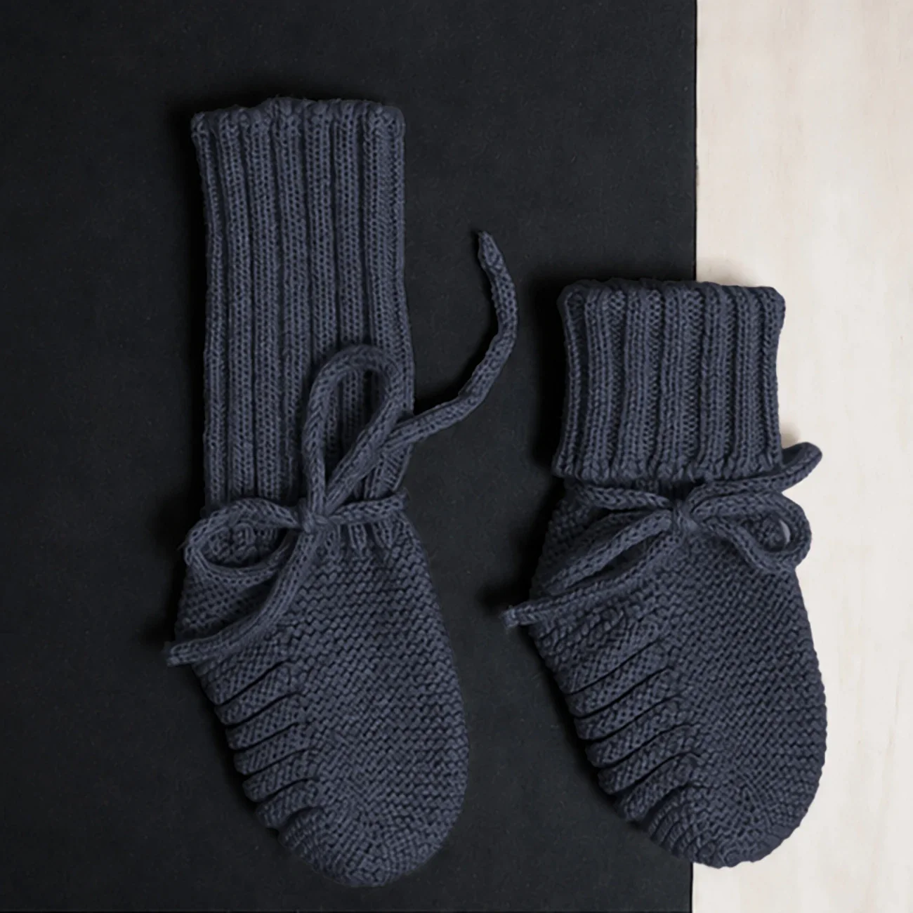 THE WOOLLY BABY BOOTIE - graphite grey - Mamelo Shop