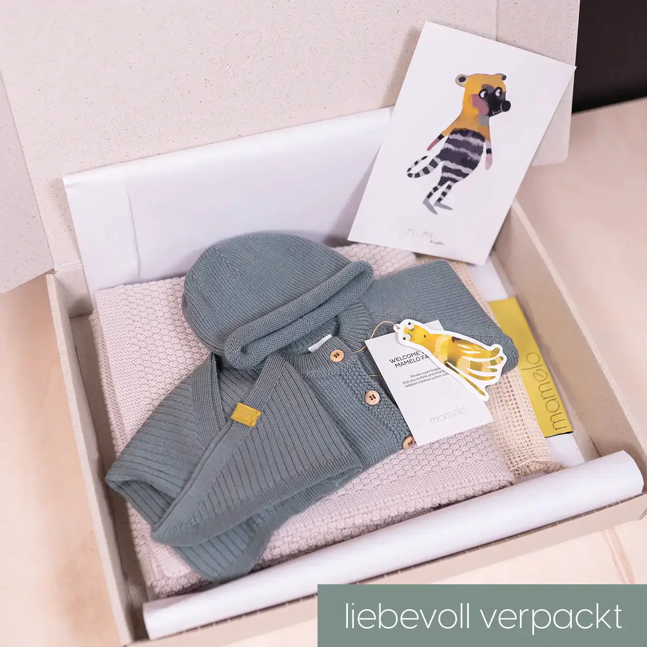 THE WOOLLY BABY JACKET - new petrol - Mamelo Shop