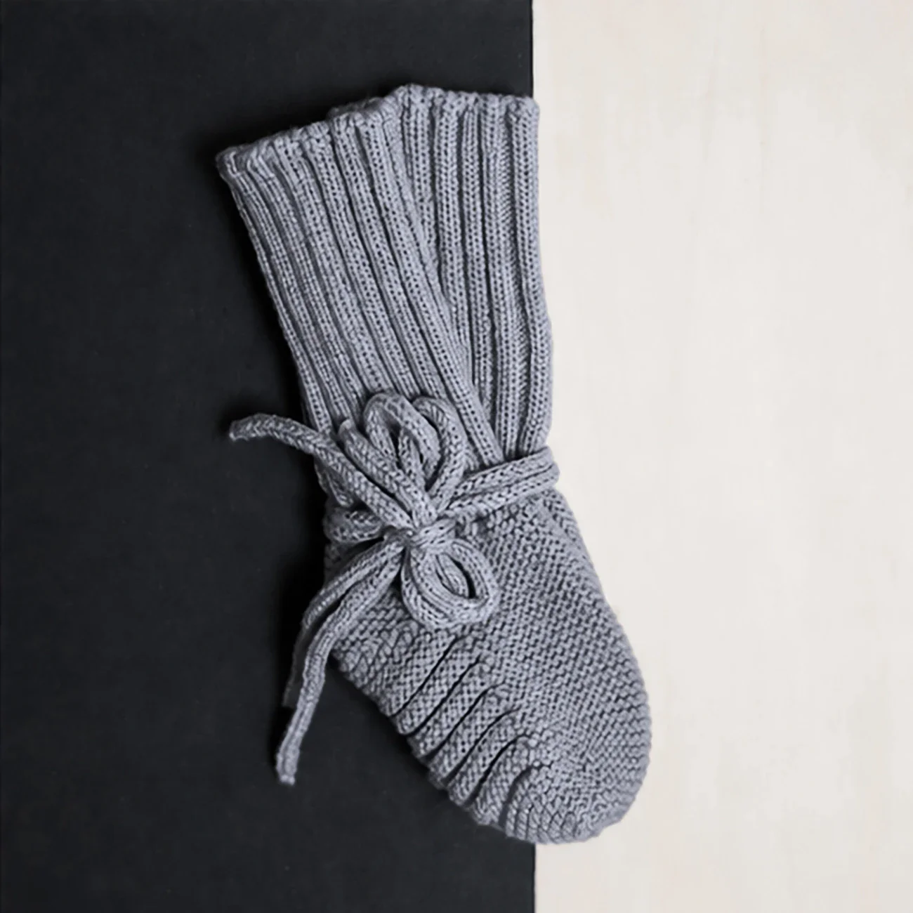 THE WOOLLY BABY BOOTIE - cloud grey - Mamelo Shop