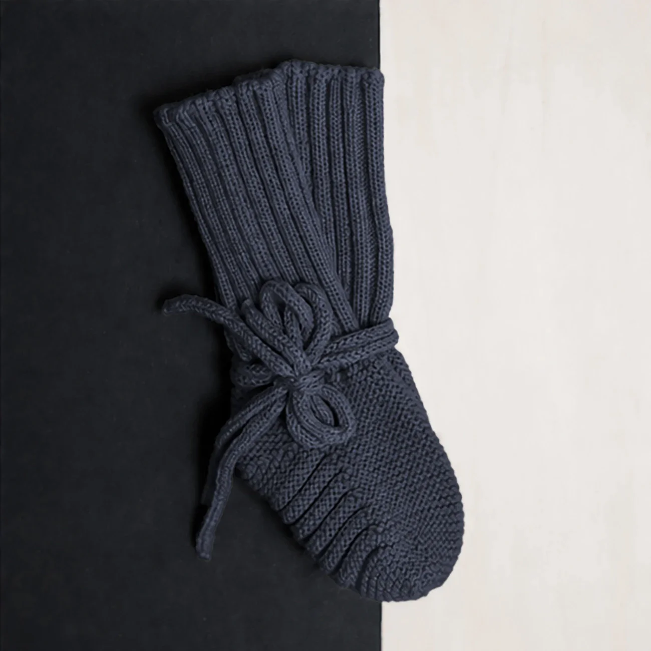 THE WOOLLY BABY BOOTIE - graphite grey - Mamelo Shop