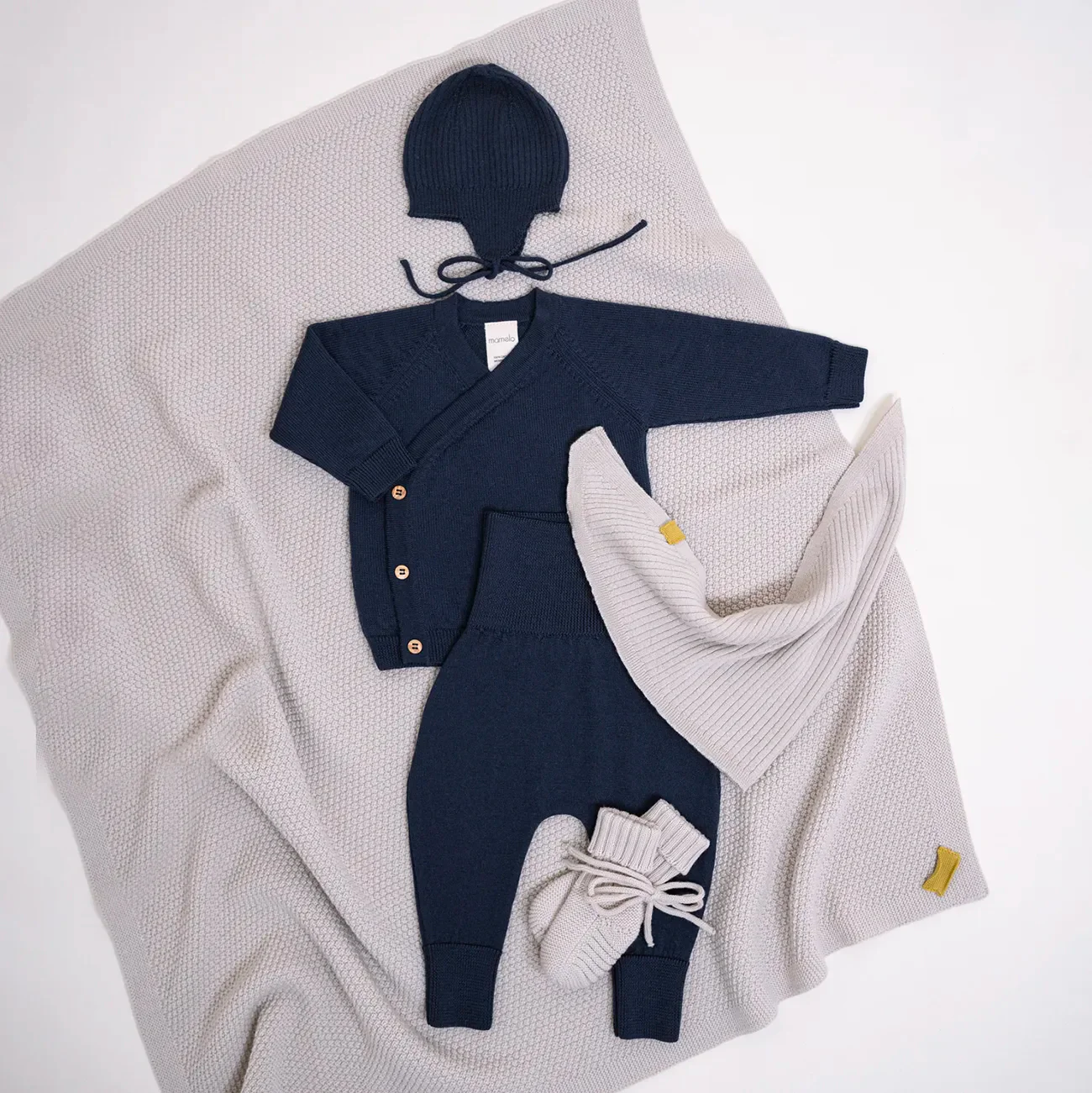 THE WOOLLY BABY PANTS - midnight blue - Mamelo Shop