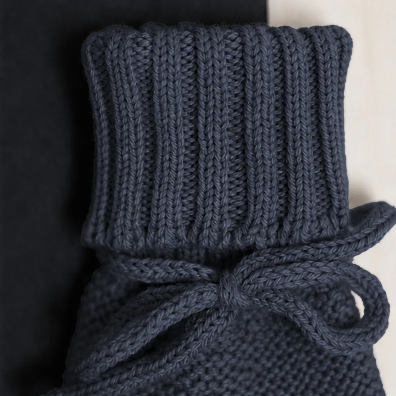 THE WOOLLY BABY BOOTIE - graphite grey - Mamelo Shop