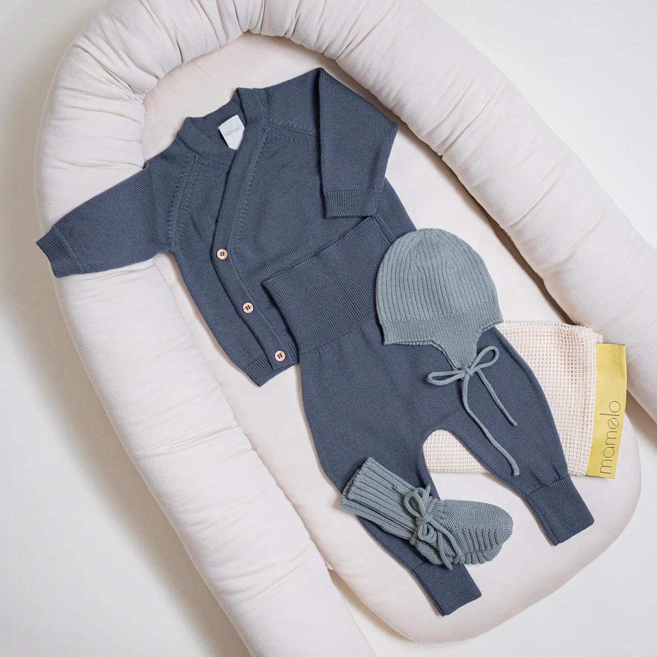 THE WOOLLY BABY HAT - sage - Mamelo Shop