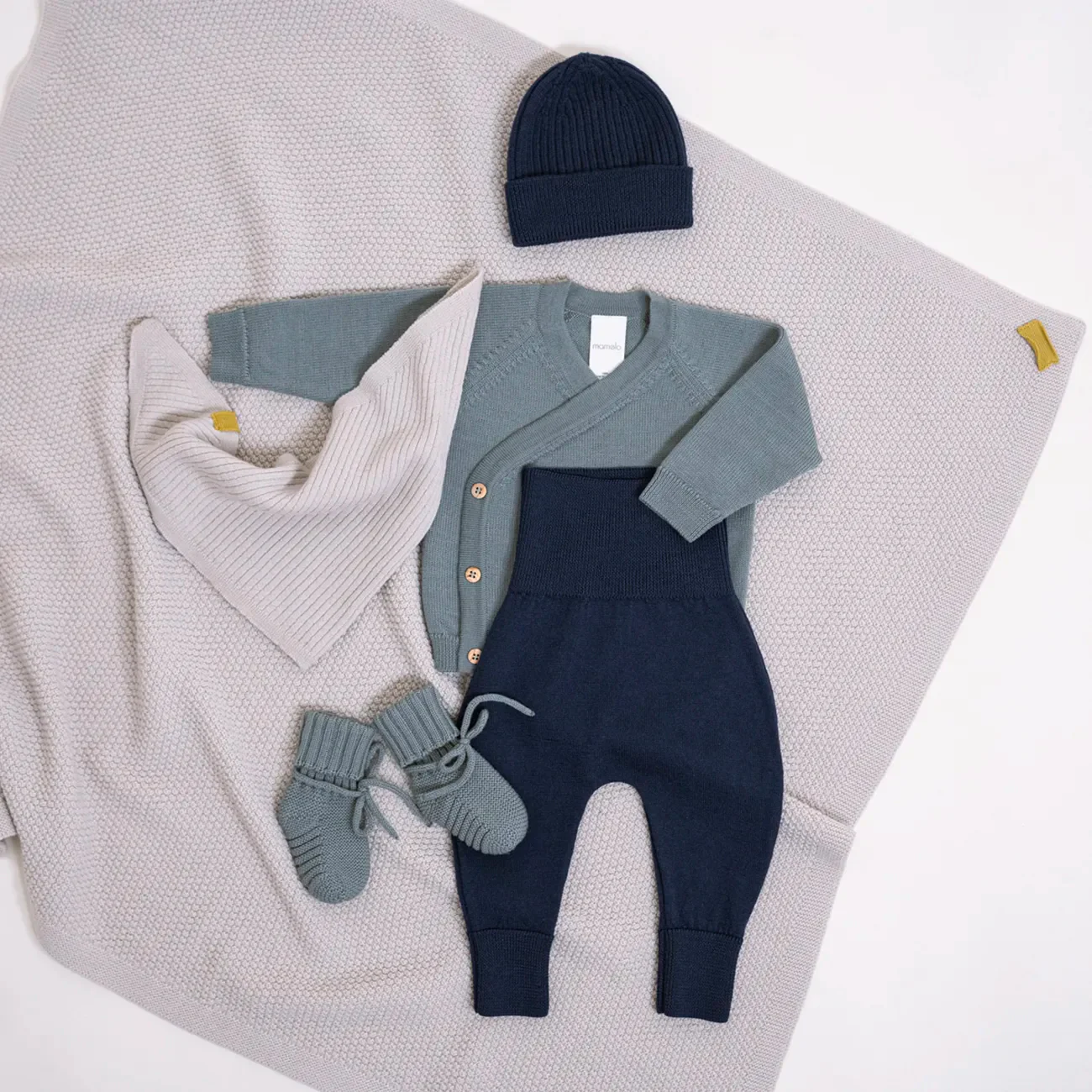 THE WOOLLY BABY PANTS - midnight blue - Mamelo Shop