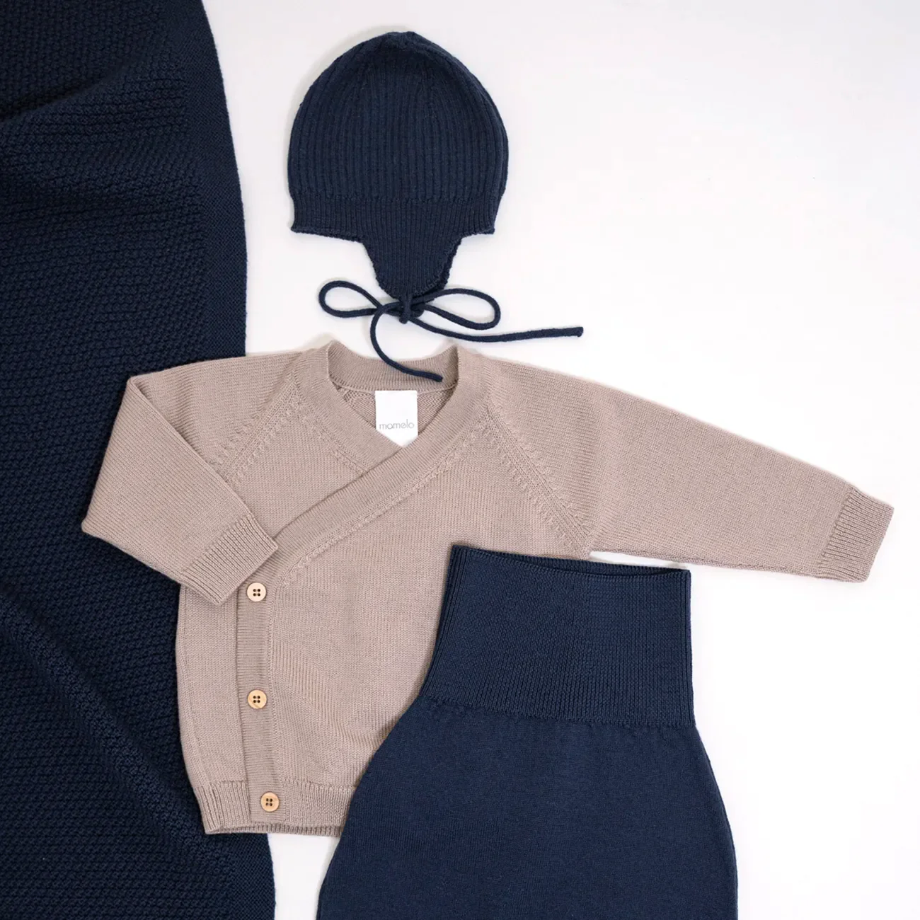 THE WOOLLY BABY HAT - midnight blue - Mamelo Shop