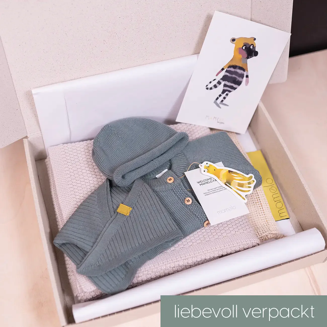 THE WOOLLY CARDIGAN - blue - Mamelo Shop